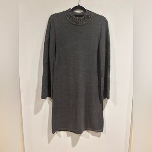 Karl Lagerfeld Gray Knit Sweater Dress